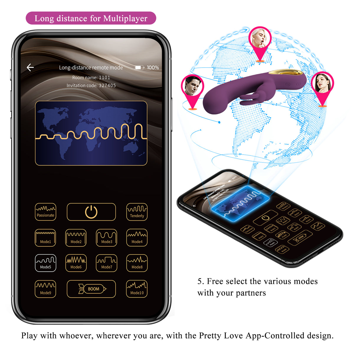 - PREVENTA - Vibrador de conejo con APP BI-014420HP