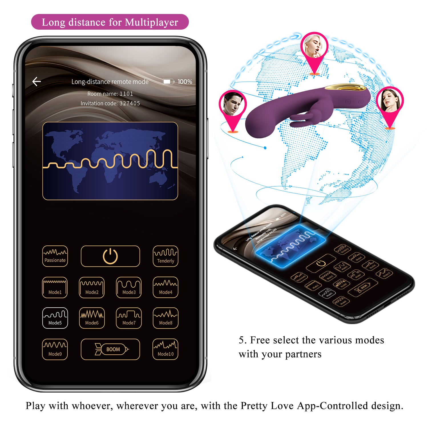 - PREVENTA - Vibrador de conejo con APP BI-014420HP