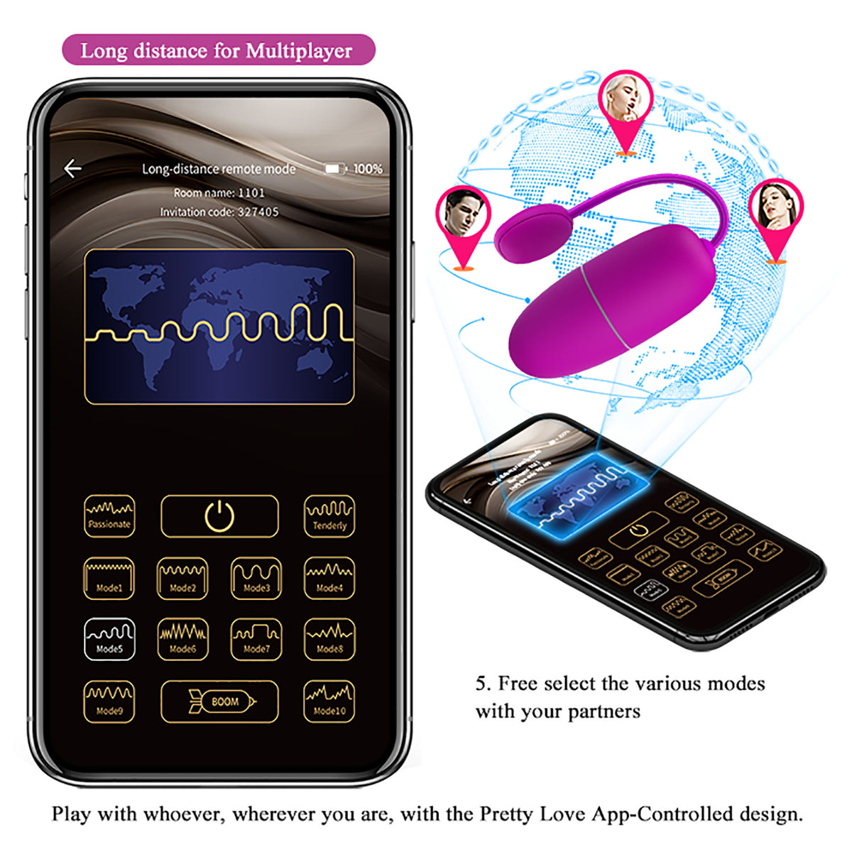 - PREVENTA - Huevo Vibrador a control APP  BI-014895HP