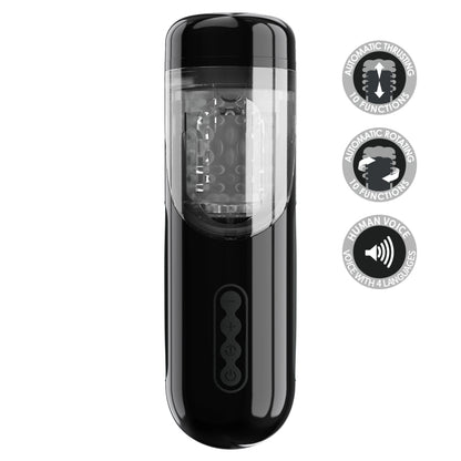 Masturbador masculino Automatico con Voz y Rotación BM-00900T57