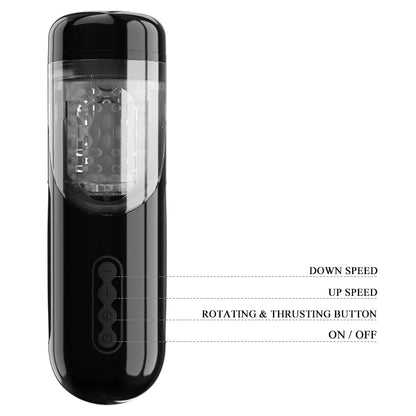 Masturbador masculino Automatico con Voz y Rotación BM-00900T57