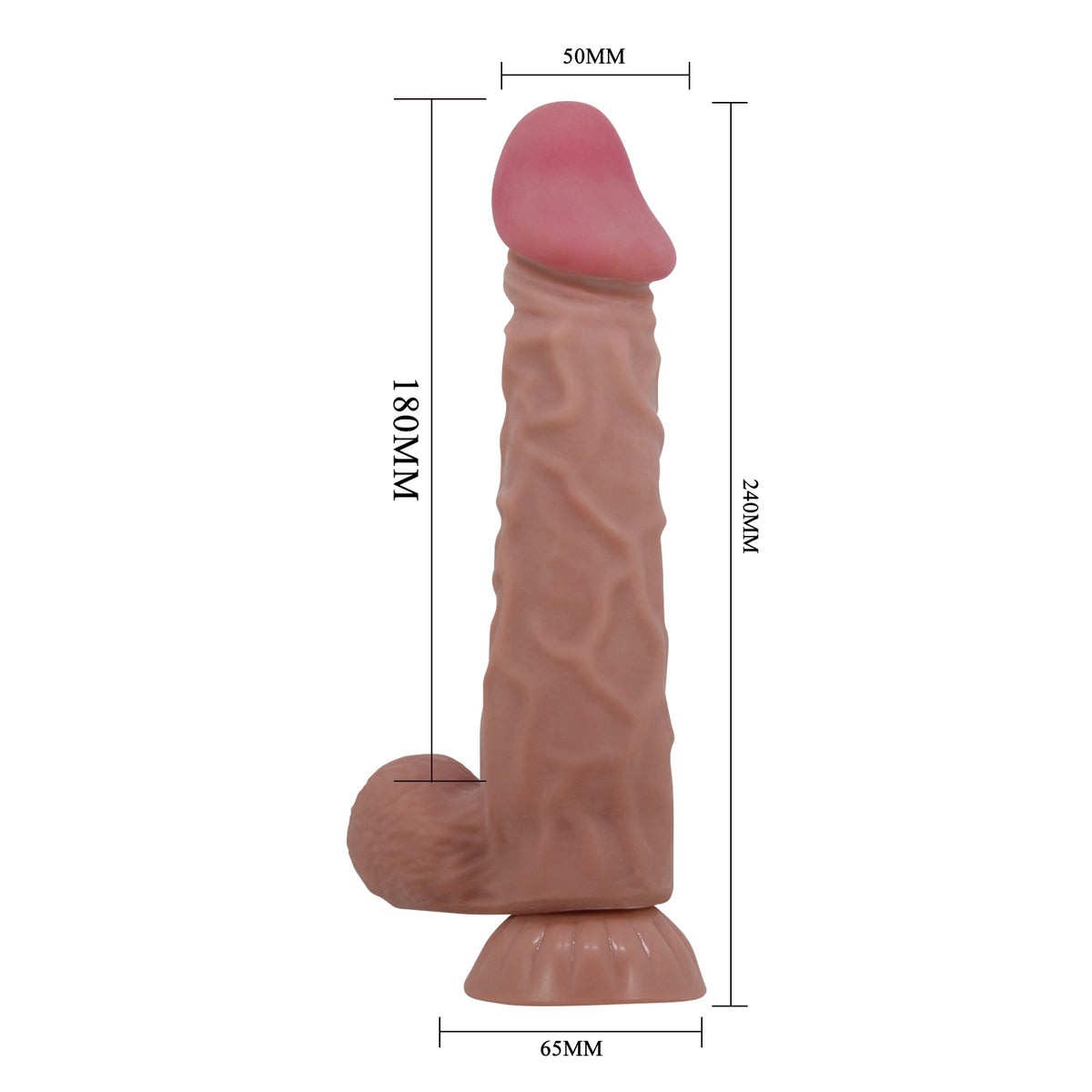 Dildo Realista 26 cm BAILE BW-008103NRG-1