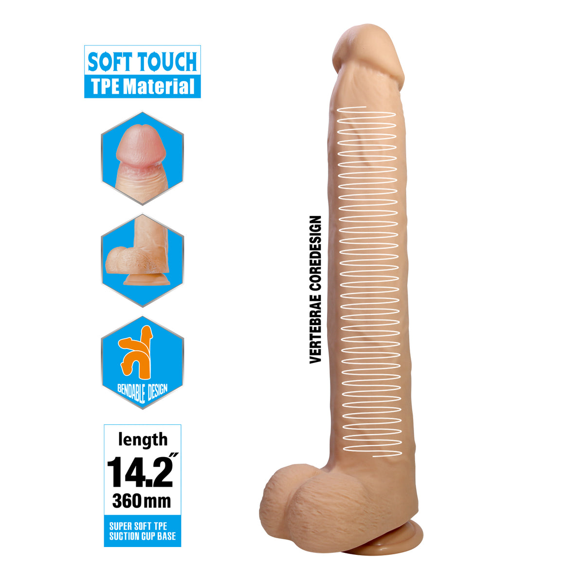 Dildo realista XXL Dany BW-008162