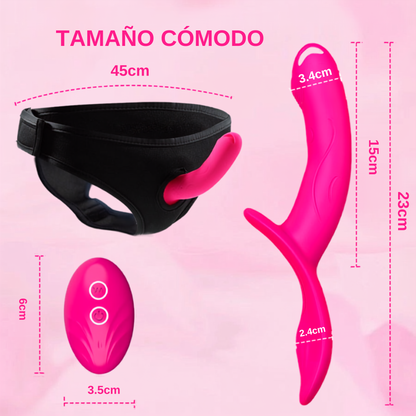 Vibrador Doble con Arnés MY-1202