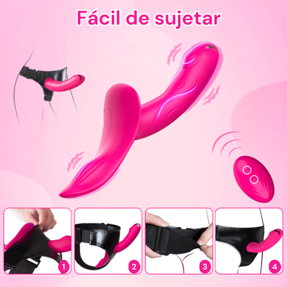 Vibrador Doble con Arnés MY-1202